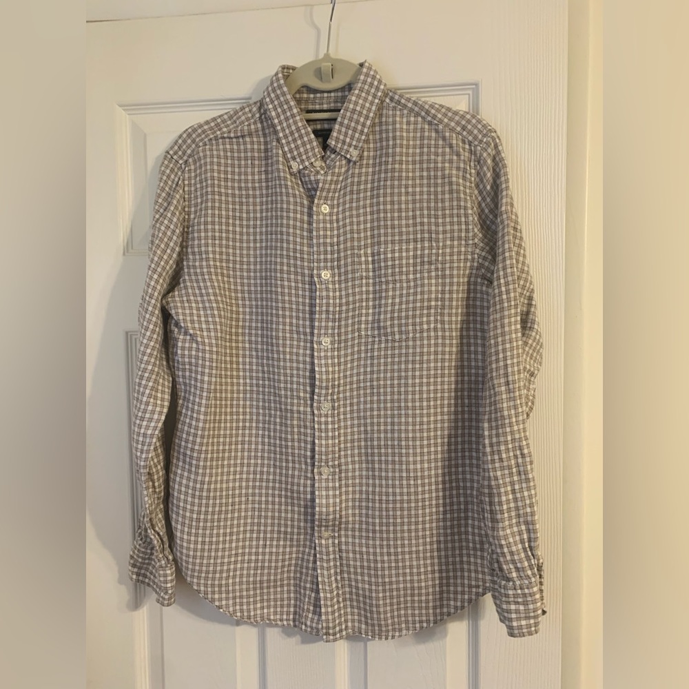Banana Republic Camden Standard Fit Linen Shirt Size Small